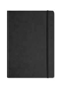 silvine 198bk executive soft feel notebook ruled with marker ribbon 160pp 90gsm a4 black ref 198bk - black