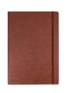 silvine executive soft feel notebook ruled with marker ribbon 160pp 90gsm a4 tan ref 198tn