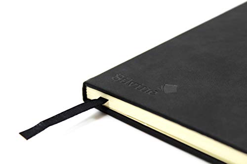 Silvine 391133 Executive Soft Feel Notebook Ruled with Marker Ribbon 160pp 90gsm A5 Black Ref 197BK