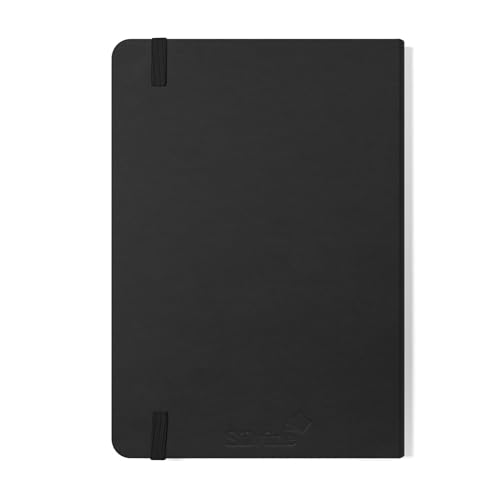 Silvine 391133 Executive Soft Feel Notebook Ruled with Marker Ribbon 160pp 90gsm A5 Black Ref 197BK