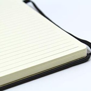 Silvine 391133 Executive Soft Feel Notebook Ruled with Marker Ribbon 160pp 90gsm A5 Black Ref 197BK