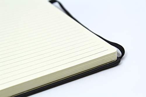 Silvine 391133 Executive Soft Feel Notebook Ruled with Marker Ribbon 160pp 90gsm A5 Black Ref 197BK