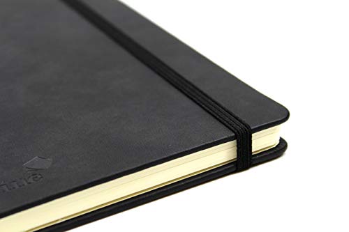 Silvine 391133 Executive Soft Feel Notebook Ruled with Marker Ribbon 160pp 90gsm A5 Black Ref 197BK