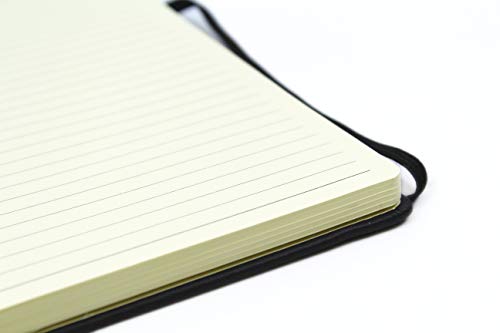 Silvine A6 Executive Soft Feel Notebook Black. 160 Pages (80 Sheets) Ruled 7mm feint. Ref 196BK