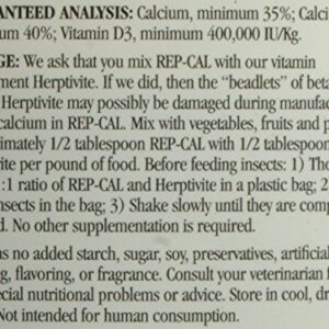 Rep-Cal SRP00210 Phosphorous-Free Calcium Ultrafine Powder Reptile/Amphibian Supplement with Vitamin D3, 7-Pound