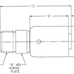 Dixon Holedall 12P1 Plated Carbon Steel Hose Fitting, External Swage Uni-Range Male Coupling with Ferrule, 3/4" Hose ID, 1-10/64" - 1-14/64" Hose OD