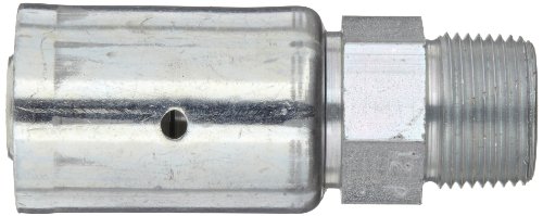 Dixon Holedall 12P1 Plated Carbon Steel Hose Fitting, External Swage Uni-Range Male Coupling with Ferrule, 3/4" Hose ID, 1-10/64" - 1-14/64" Hose OD