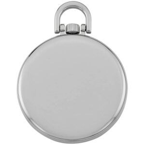 Gotham Men's Silver-Tone Ultra Thin Railroad Open Face Quartz Pocket Watch # GWC15026S