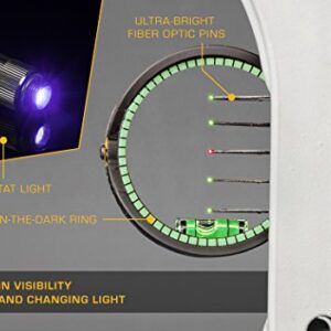 Trophy Ridge Cypher Archery Bow Sight - .019 Fiber Optic 5 Pin Sight, Tool Less Windage and Elevation Adjustability, Adjustable Rheostat Light, Ambidextrous