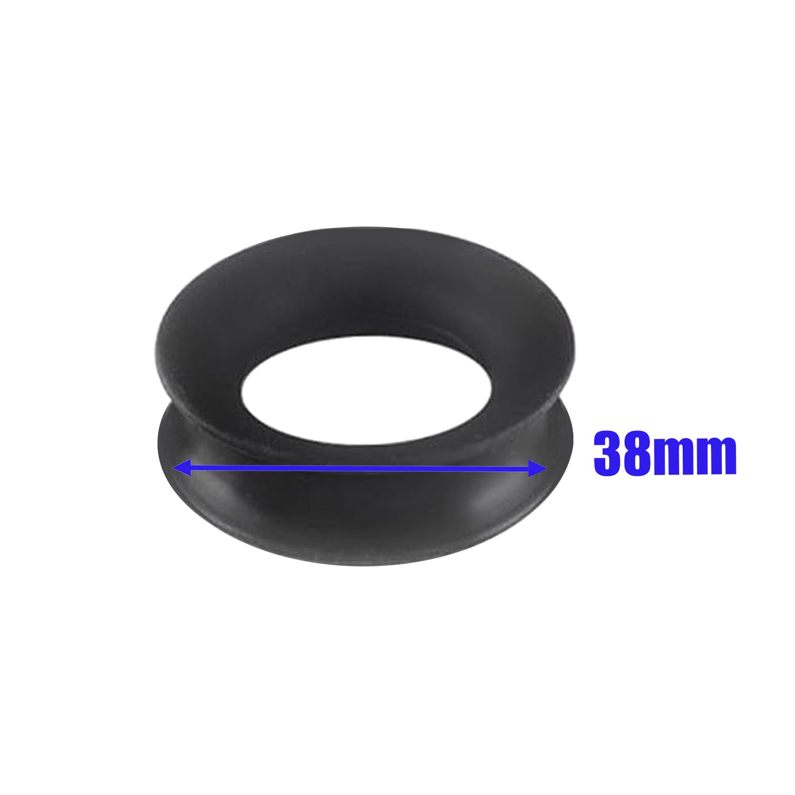 38mm Black Implant grade sili Double Flare Flesh Tunnels Large Gauge Plugs ABYR Ear Stretchers Piercing SI04 2Pcs