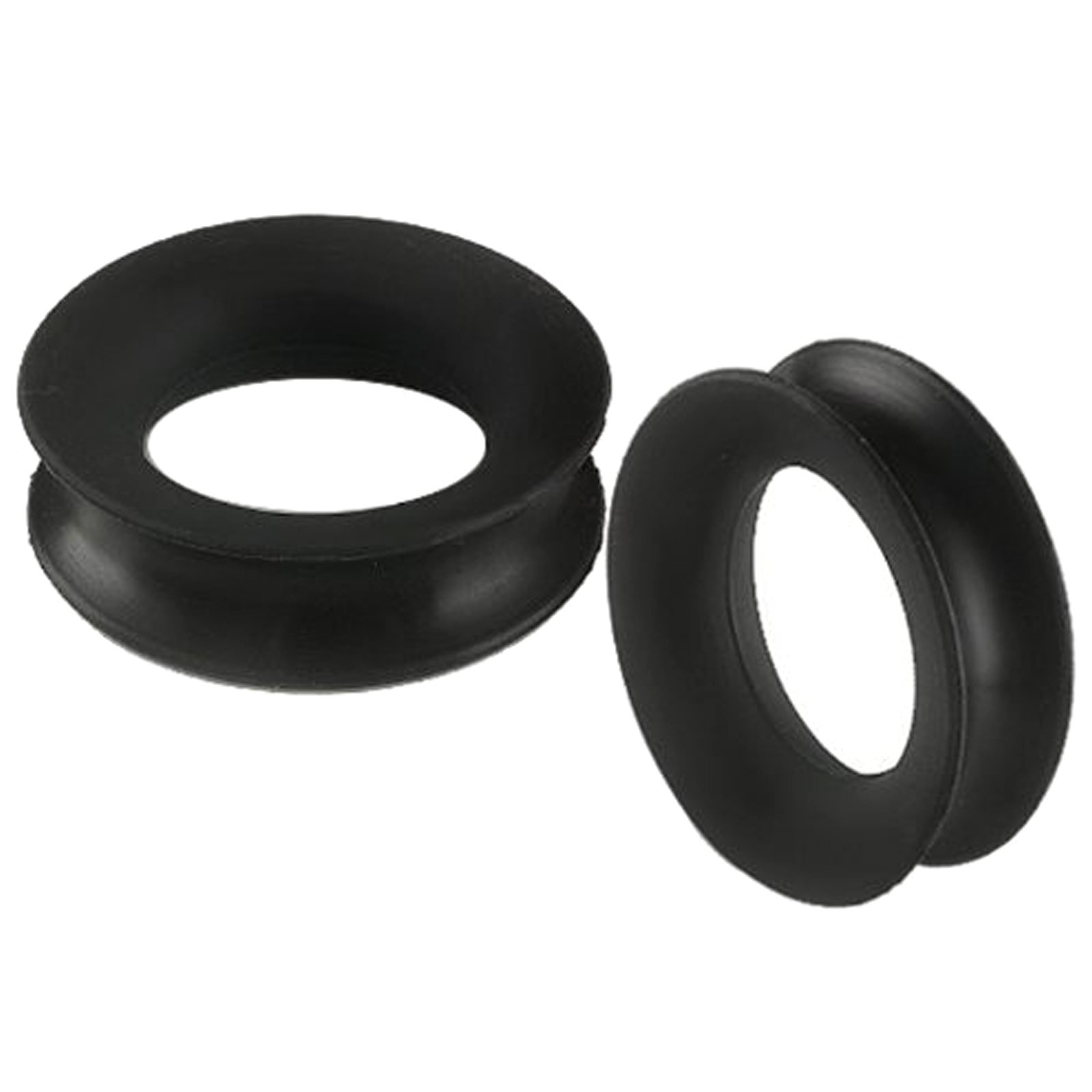 34mm Black Implant grade sili Double Flare Flesh Tunnels Large Gauge Plug AKCU Ear Stretching Stretchers Piercing SI04 2Pcs