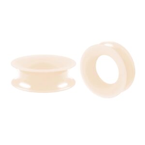 1 1/4 32mm Skin Silicone Double Flare Flesh Tunnels Ear Large Gauge Plugs AECD Ear Stretching Stretchers Piercing SI04 2Pcs