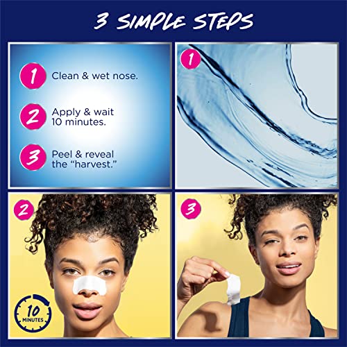 Bioré Nose+Face Blackhead Remover Pore Strips, 12 Nose + 12 Face Strips for Chin or Forehead, Deep Cleansing with Instant Blackhead Removal and Pore Unclogging, Non-Comedogenic Use, 24 Ct Value Size