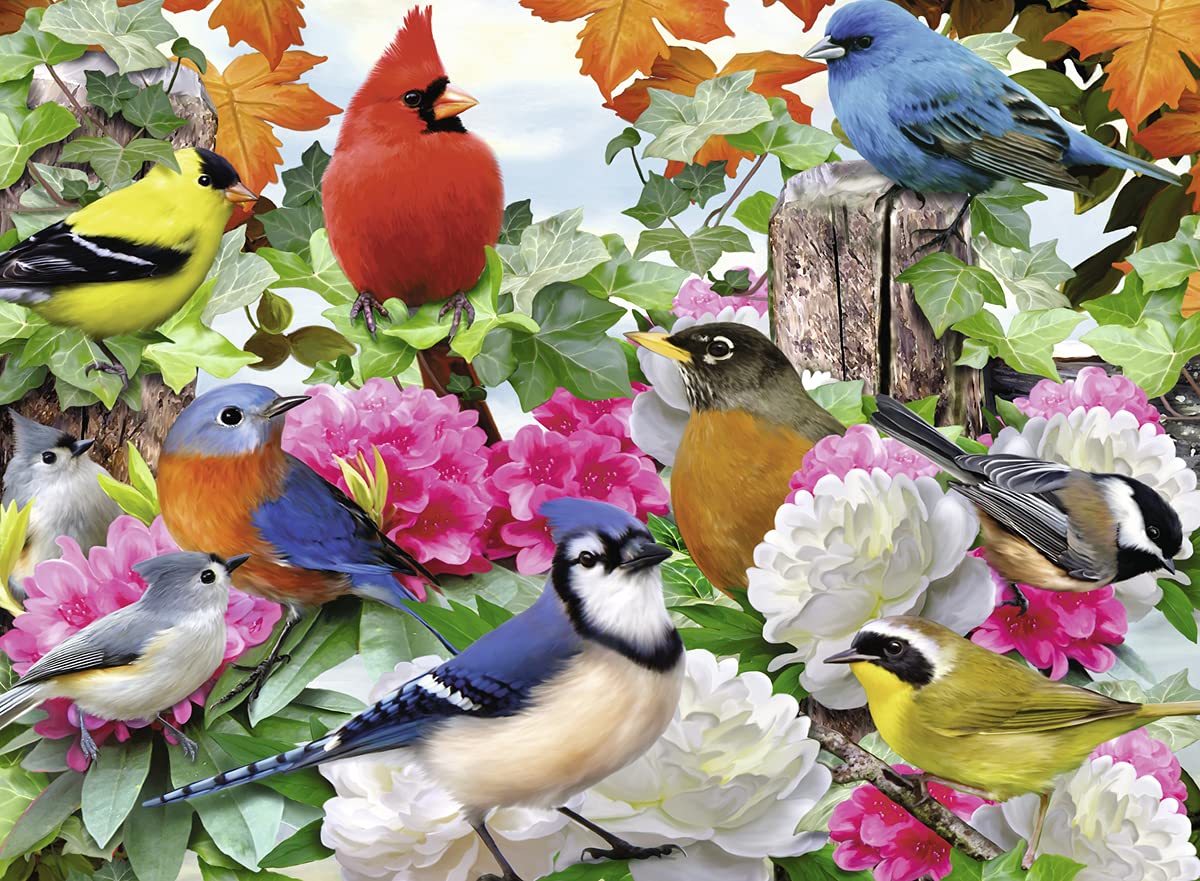 Ravensburger Garden Birds Jigsaw Puzzle | 500 Unique Pieces | Anti-Glare Surface | Ideal for All Ages for Puzzle Enthusiasts