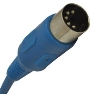 Seismic Audio - SAMIDIBlue1 - Blue MIDI Cable 1 Foot - Keyboard Data Patch Cord