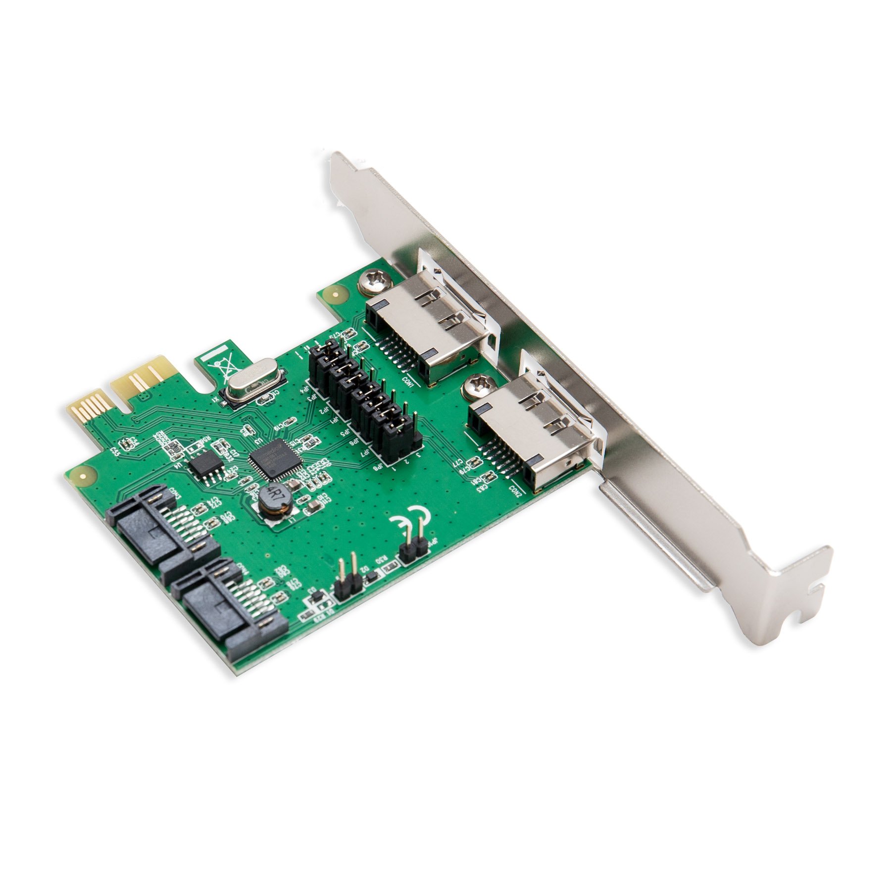 I/O Crest 2 Port eSATA III or 2 Port SATA III Non-RAID PCIe 2.0 x1 Hard Drive Controller Card Asmedia ASM1601 Chipset SD-PEX40049