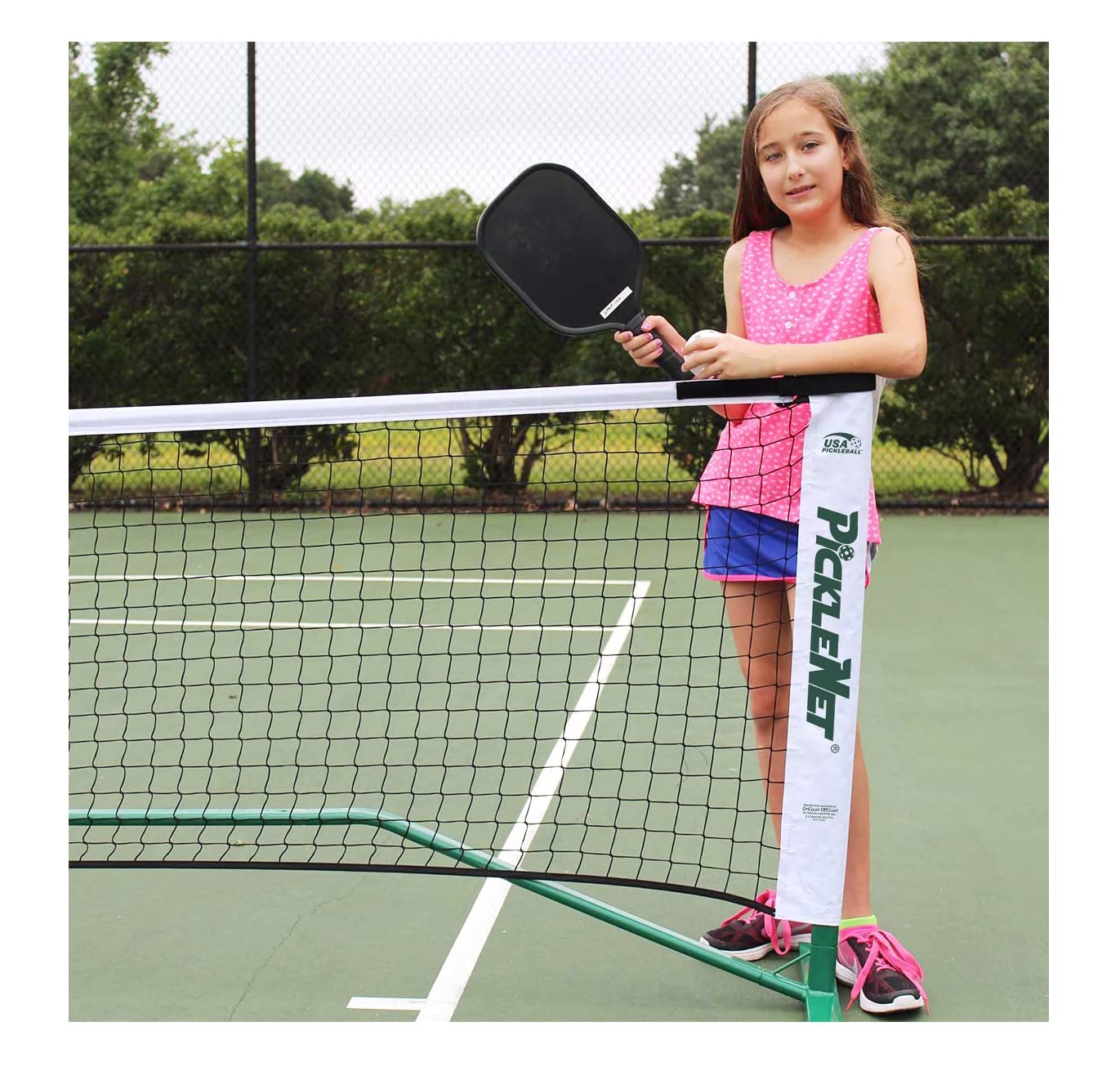 Picklenet - Portable Pickleball Net Official Size | Bag Included | Easy and Fast Assembly | Indoor & Outdoor Use | Heavy Duty Powder-Coated Steel | No-Twist Guarantee | Patented Design | 1 Yr Warranty