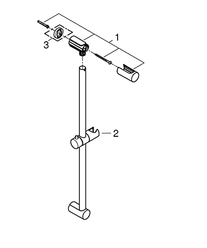 Grohe 27521000 New Tempesta Cosmopolitan 24 In. Shower-Bar, Starlight Chrome