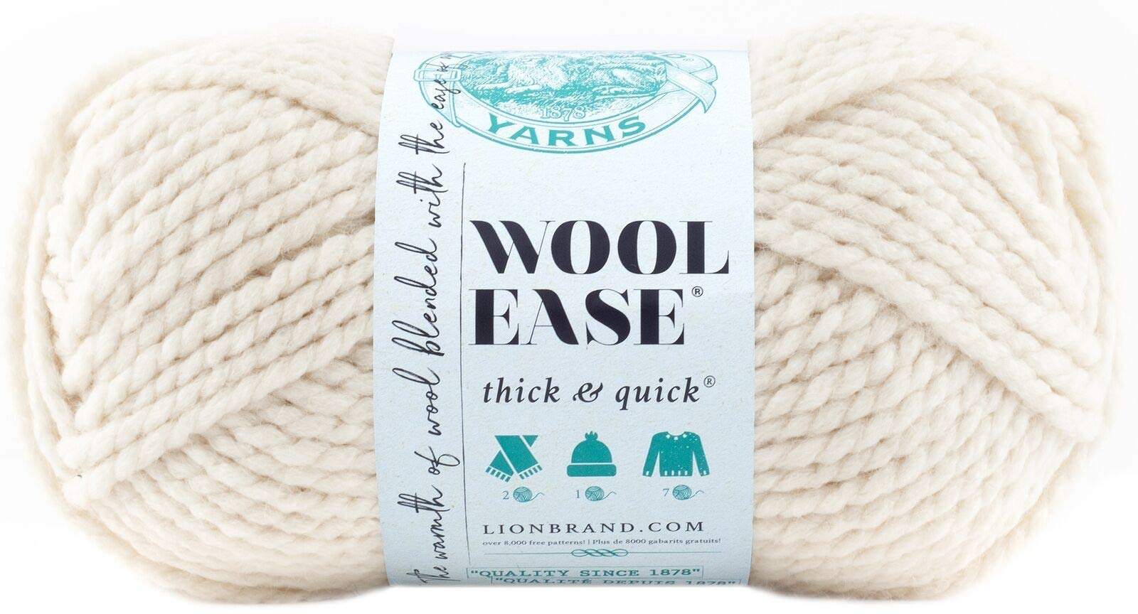 Lion Brand Bulk Buy Wool Ease Thick and Quick Yarn (3-Pack) Fisherman 640-099