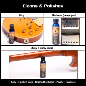 MusicNomad Guitar Complete Cleaning & Care Kit: Cleaner, Polish, Fretboard Oil & 2 Cloths (MN108)