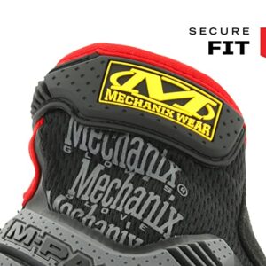 Mechanix Wear: M-Pact Work Gloves with Secure Fit, Work Gloves with Impact Protection and Vibration Absorption, Safety Gloves for Men (Black/Red, Large)