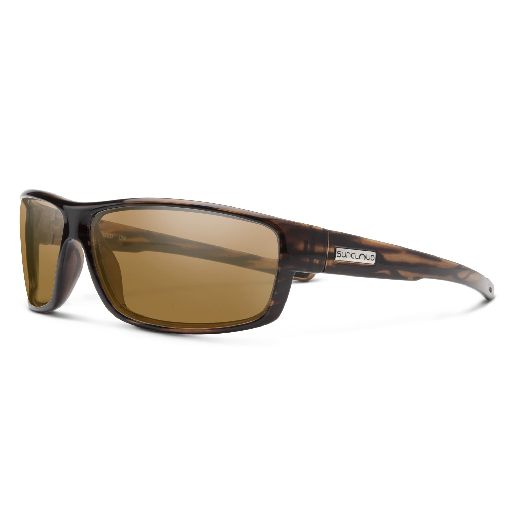 Suncloud Voucher Polarized Sunglasses, Brown Stripe Frame