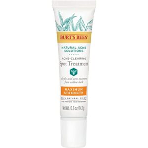 burt's bees natural acne solutions maximum strength spot treatment cream for oily skin, 0.5 oz (package may vary)