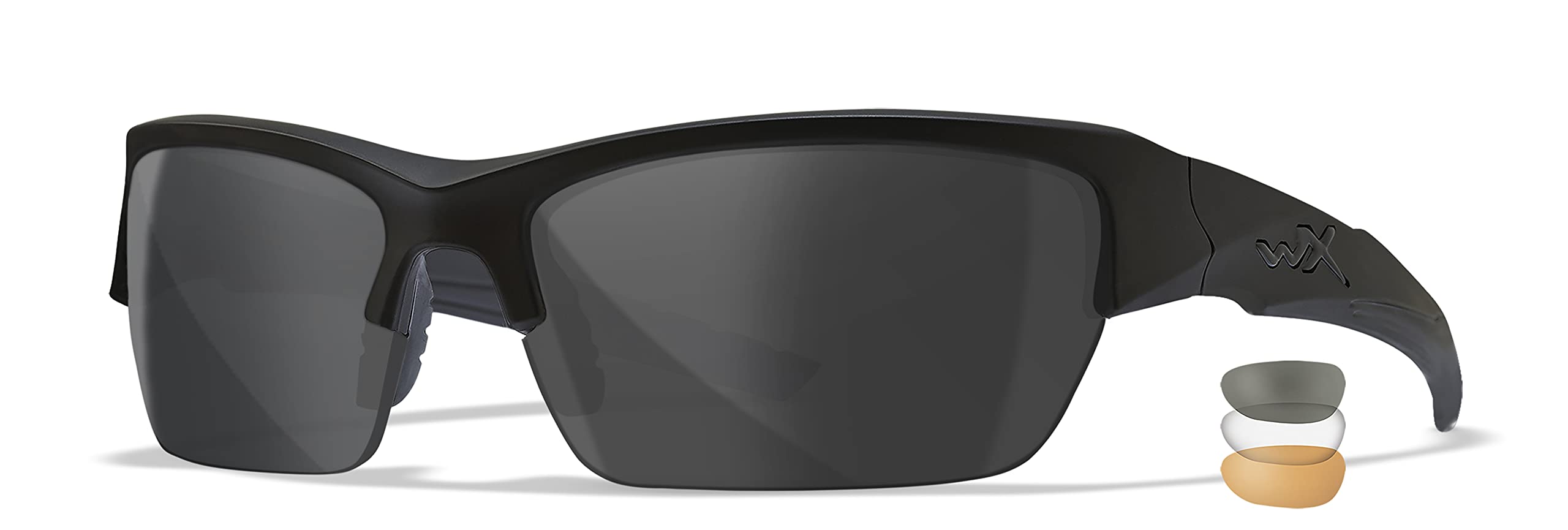 Wiley X │ Unisex │ Outdoor, Tactical Sunglasses │ Wrap Around Frame│ WX Valor 2.5│ Protective Eyewear│ Interchangeable Lenses