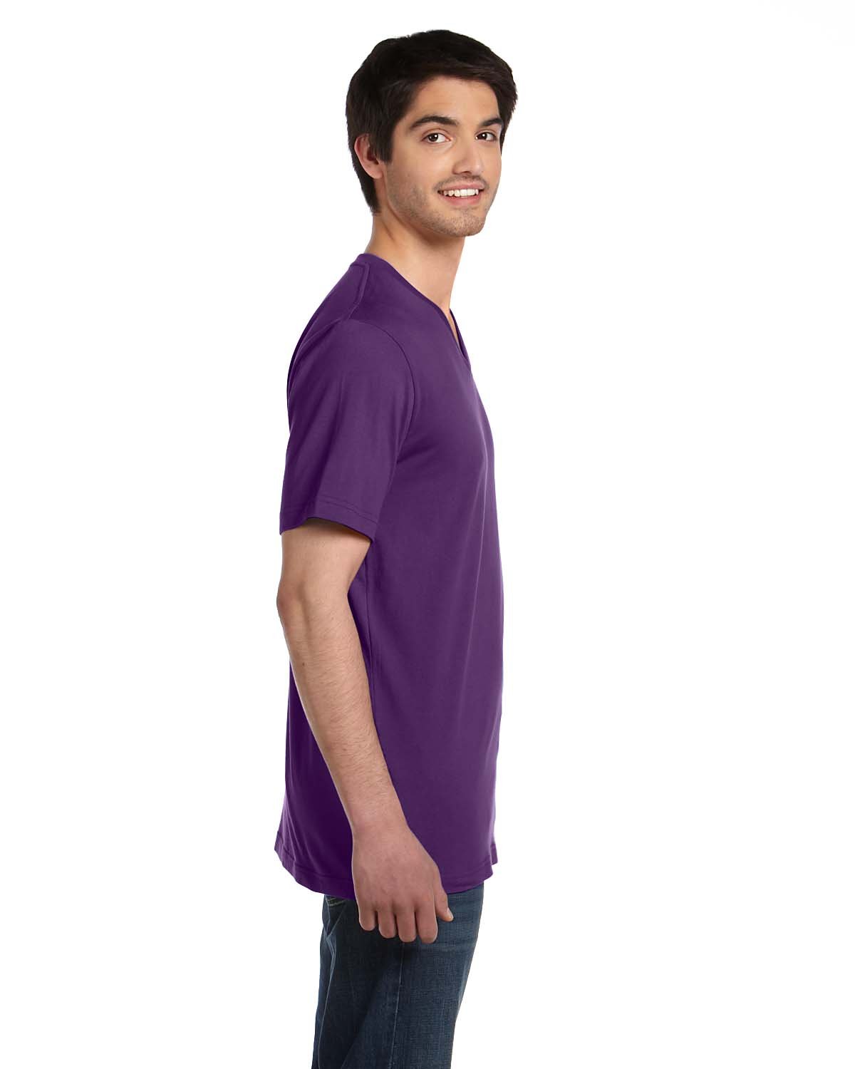 Bella + Canvas Unisex Jersey Short-Sleeve V-Neck T-Shirt L TEAM PURPLE