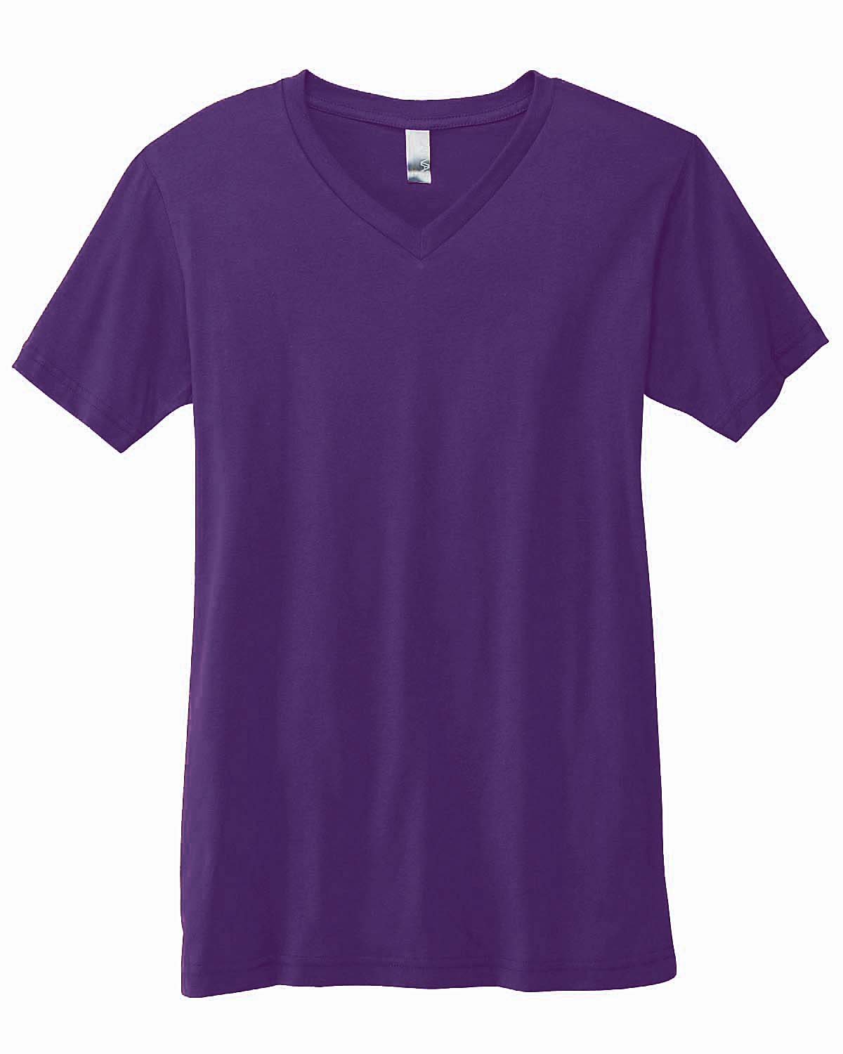 Bella + Canvas Unisex Jersey Short-Sleeve V-Neck T-Shirt L TEAM PURPLE