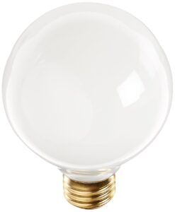 bulbrite incandescent g25 medium screw base (e26) light bulb, 25 watt, white