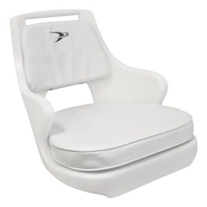 wise 8wd015-3-710 standard compact pilot chair with cushions and mounting plate, white