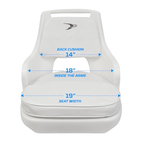 Wise 8WD015-3-710 Standard Compact Pilot Chair with Cushions and Mounting Plate, White