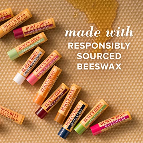 Burt's Bees 100% Natural Moisturizing Lip Balm, Pink Grapefruit with Beeswax & Fruit Extracts, 1 Tube