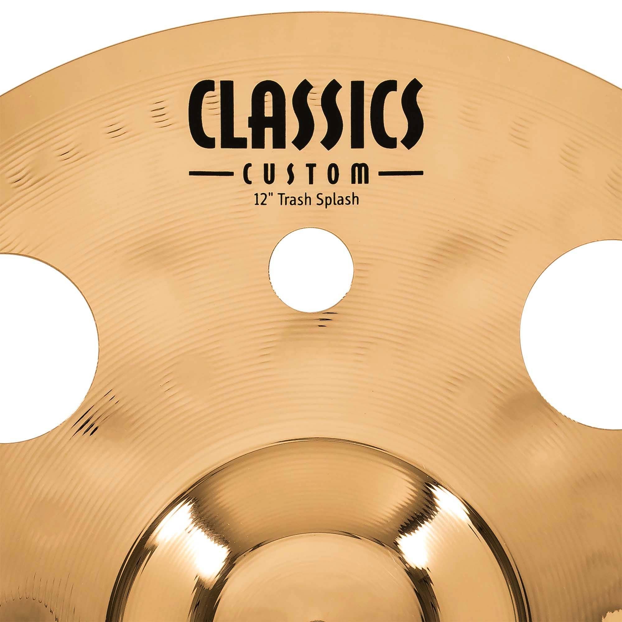 Meinl 12" Trash Splash Cymbal with Holes - Classics Custom Brilliant - Made In Germany, 2-YEAR WARRANTY (CC12TRS-B)