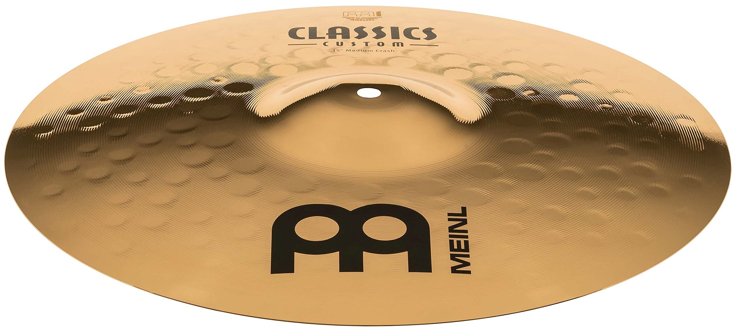 Meinl 15" Medium Crash Cymbal - Classics Custom Brilliant - Made in Germany, 2-YEAR WARRANTY (CC15MC-B)