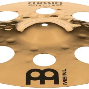 Meinl 16" Trash Crash Cymbal with Holes - Classics Custom Brilliant - Made in Germany, 2-YEAR WARRANTY (CC16TRC-B)