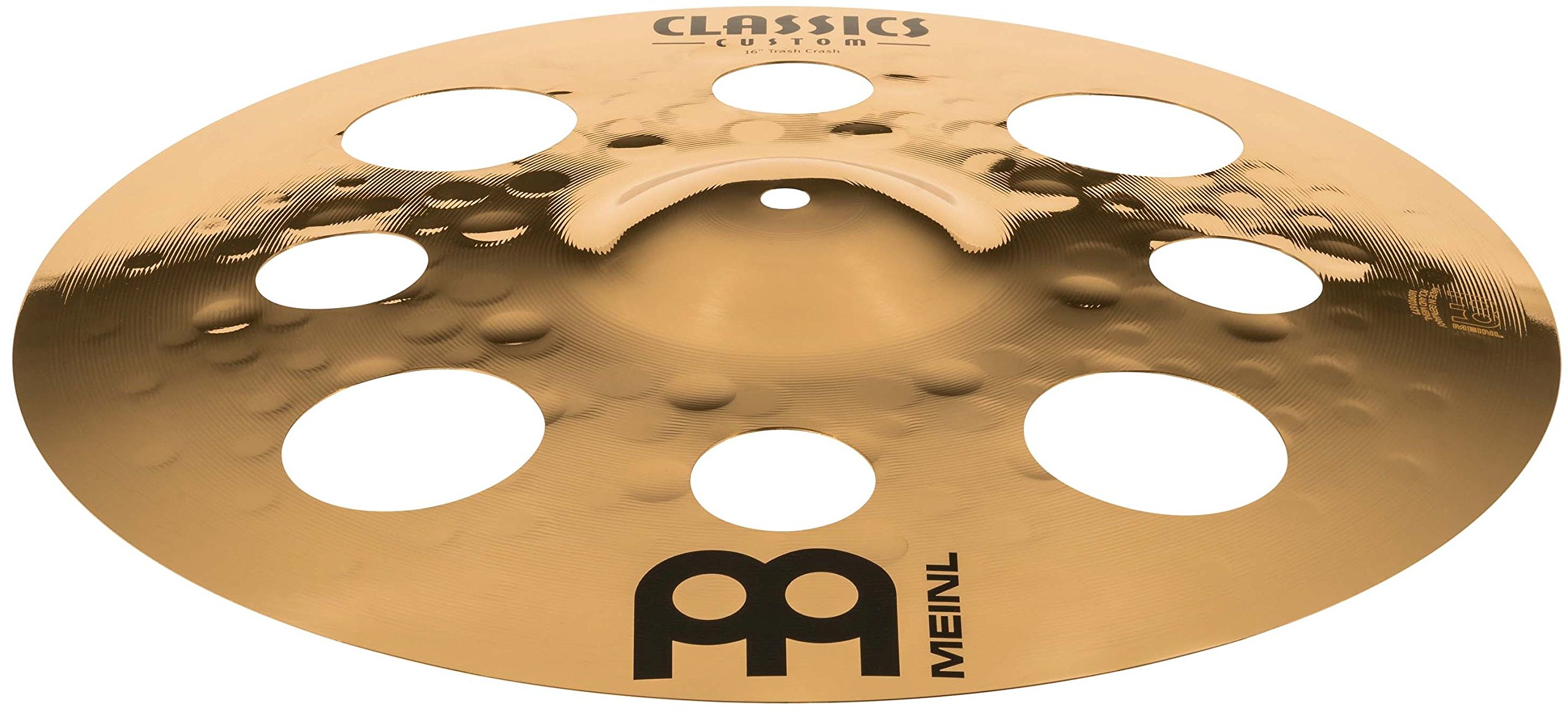 Meinl 16" Trash Crash Cymbal with Holes - Classics Custom Brilliant - Made in Germany, 2-YEAR WARRANTY (CC16TRC-B)