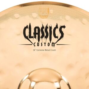 Meinl 16" Crash Cymbal - Classics Custom Extreme Metal - Made in Germany, 2-YEAR WARRANTY (CC16EMC-B)