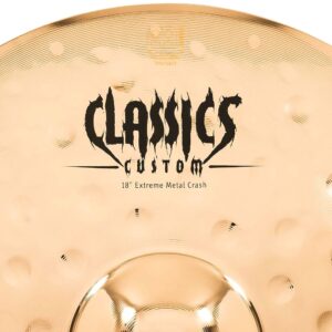 Meinl 18" Crash Cymbal - Classics Custom Extreme Metal - Made in Germany, 2-YEAR WARRANTY (CC18EMC-B)