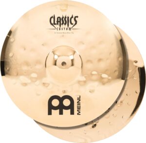 meinl 14" hihat (hi hat) cymbal pair - classics custom extreme metal - made in germany, 2-year warranty (cc14emh-b)