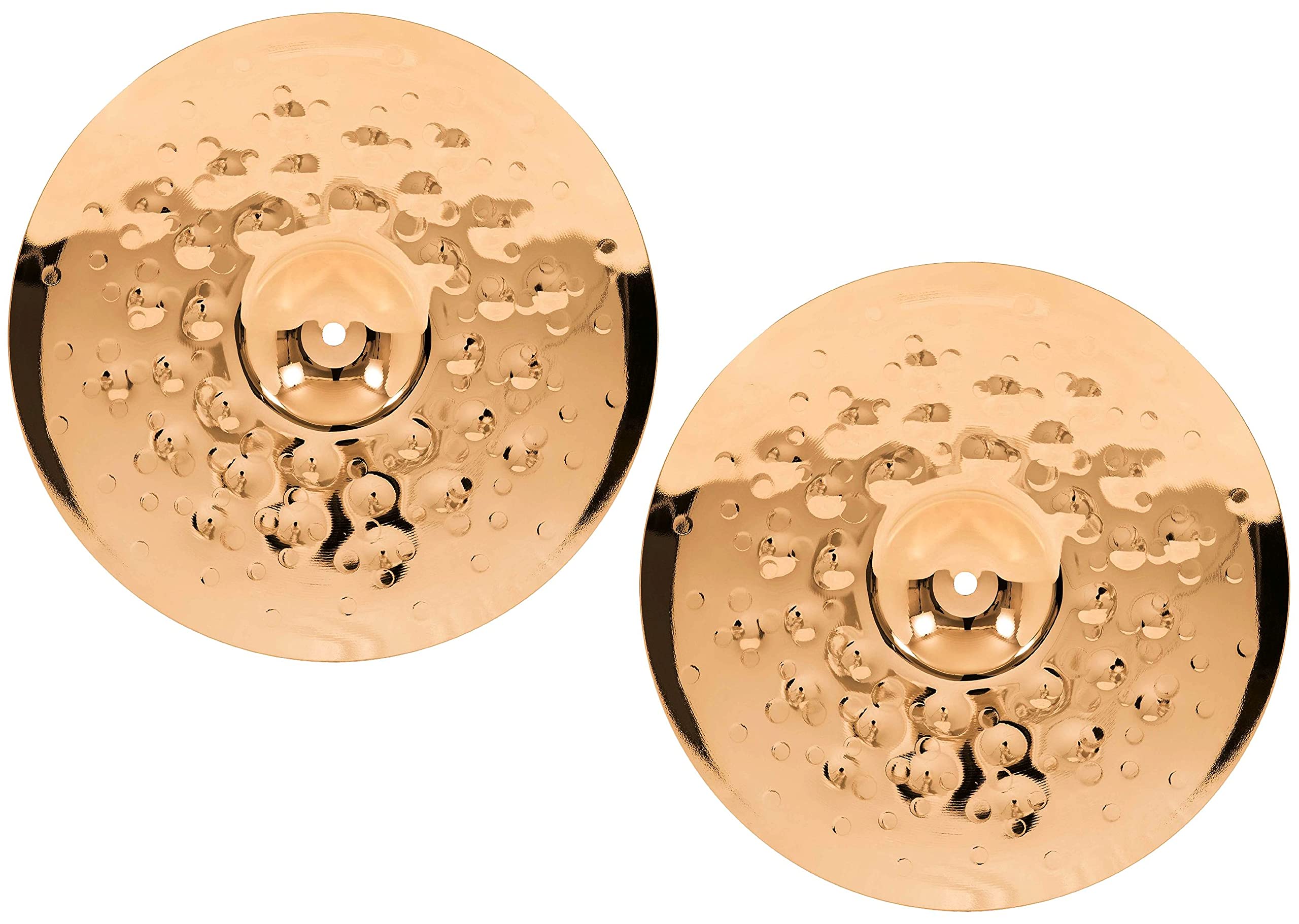 Meinl 14" Hihat (Hi Hat) Cymbal Pair - Classics Custom Extreme Metal - Made in Germany, 2-YEAR WARRANTY (CC14EMH-B)