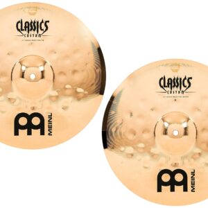 Meinl 14" Hihat (Hi Hat) Cymbal Pair - Classics Custom Extreme Metal - Made in Germany, 2-YEAR WARRANTY (CC14EMH-B)