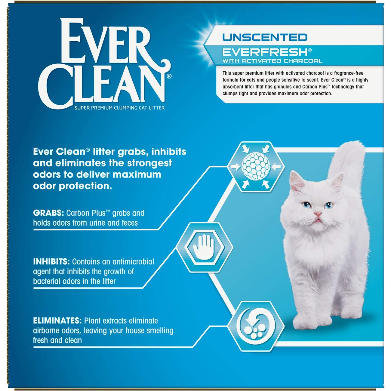 Ever Clean Ever Fresh Litter with Activated Charcoal , Unscented, 25 Pounds