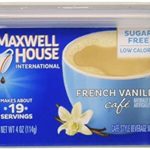 Maxwell House International Cafe Cafe-Style Beverage Mix, Sugar Free, French Vanilla Cafe, 2.23 Ounce (Pack of 12)