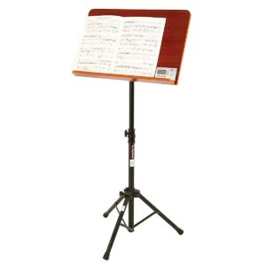 on-stage sm7312w conductor music stand with wide wooden bookplate