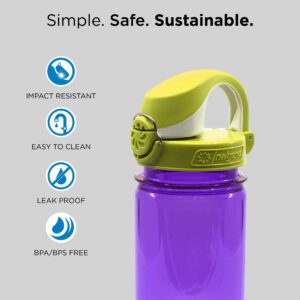 Nalgene Kids On The Fly Water Bottle, Leak Proof, Durable, BPA and BPS Free, Carabiner Friendly, Reusable and Sustainable, 12 Ounces