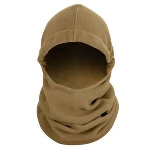 rothco polar fleece adjustable balaclava, coyote