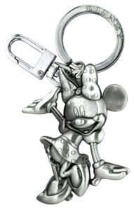 disney waving minnie 2d pewter keyring,multi-colored,1"