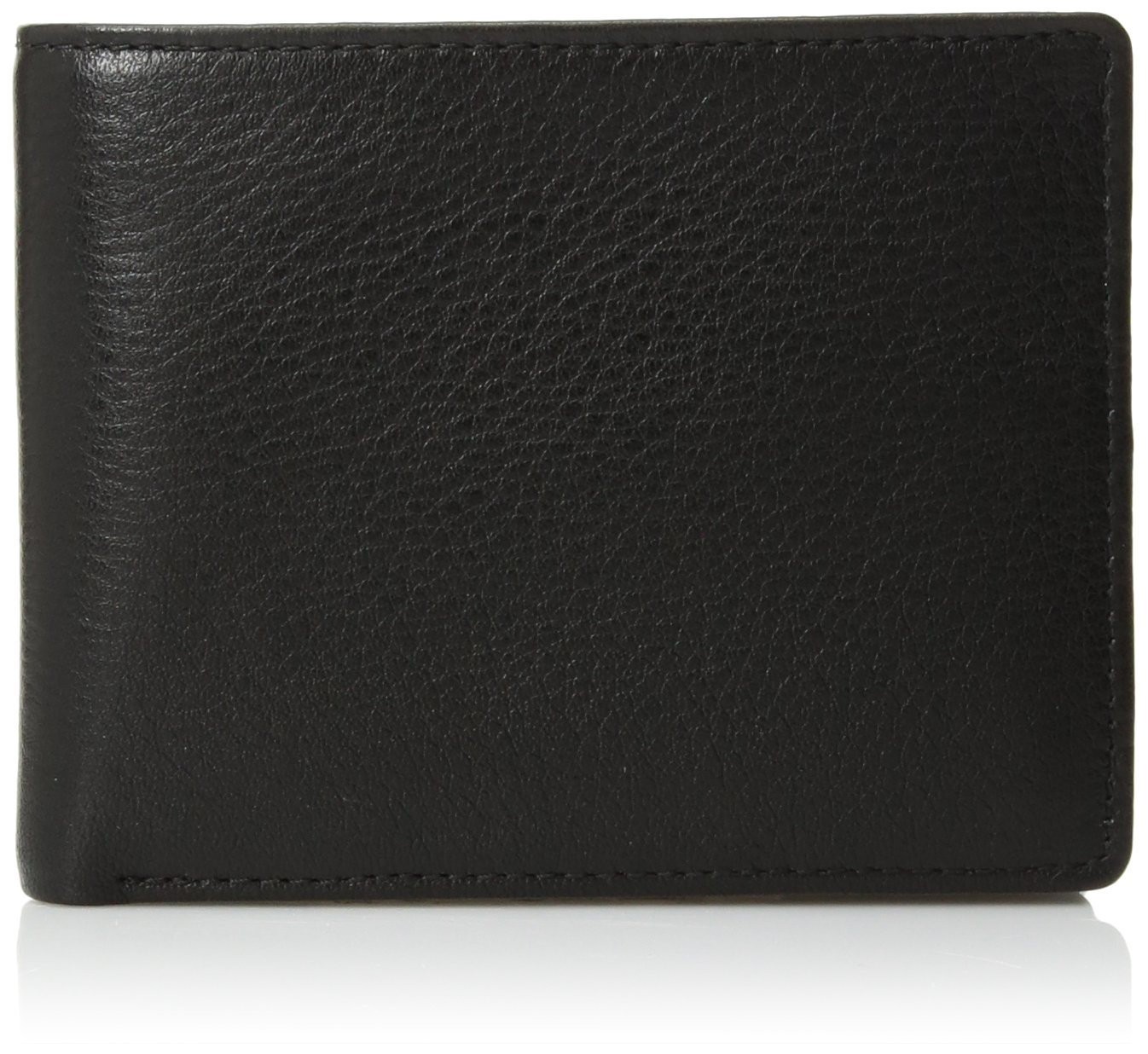 Perry Ellis Portfolio Men's Park Avenue Leather Wallet With Passcase, Black, One Size